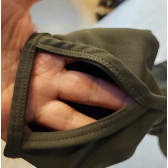 Nike Dri-Fit Women's XS 7/8 Length Leggings Cutout High Rise Olive Green - Picture 4 of 11